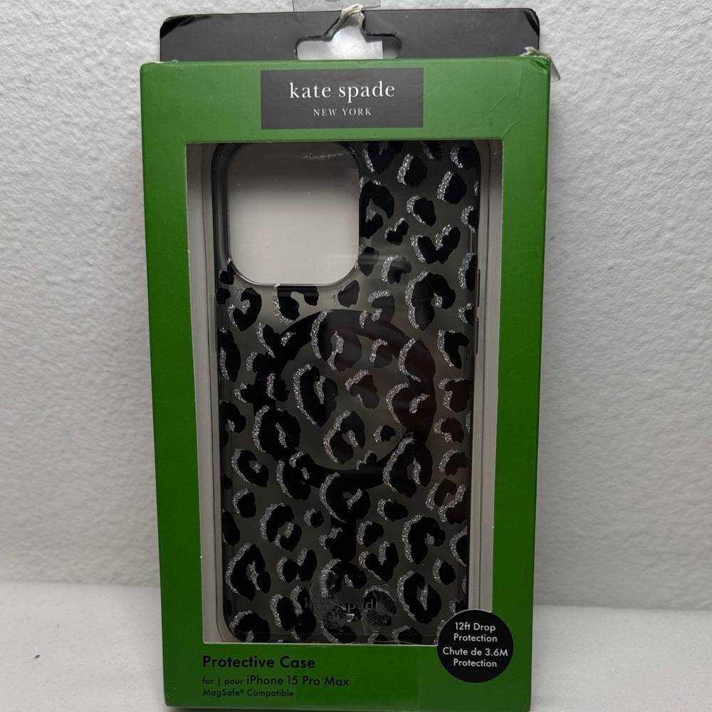 Kate Spade Leopard Print Case for iPhone 15 Pro Max